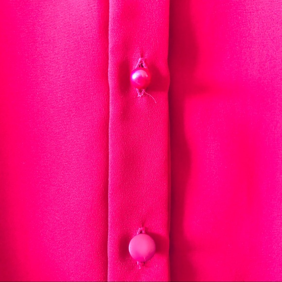 Vintage Magenta Button Down with Lace Detail - Picture 8 of 8